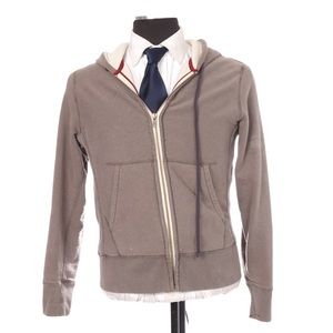 Gilded Age Hoodie Small Casual Unisex Tan Thick Warm Sweat Jacket Luxury Classic